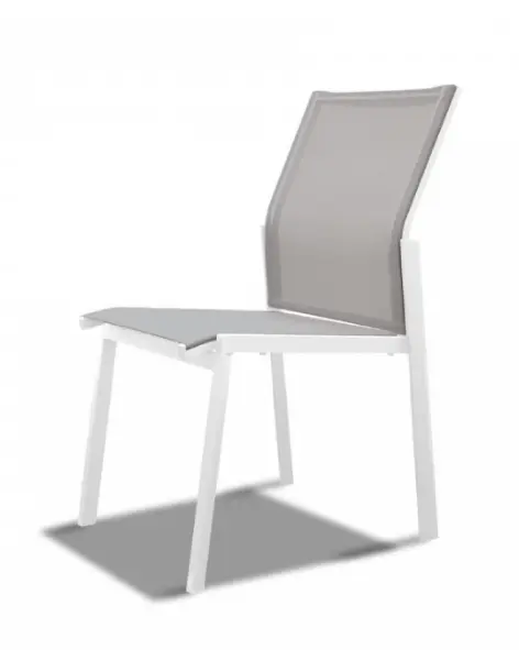 [5502CWM] CHAISE NIYA BLANC/GRIS SOURIS