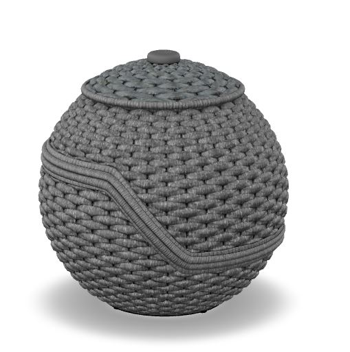 [ART0412] ENSEMBLE SALON BOULE GRIS ANTHRACITE BALL LOUNGE